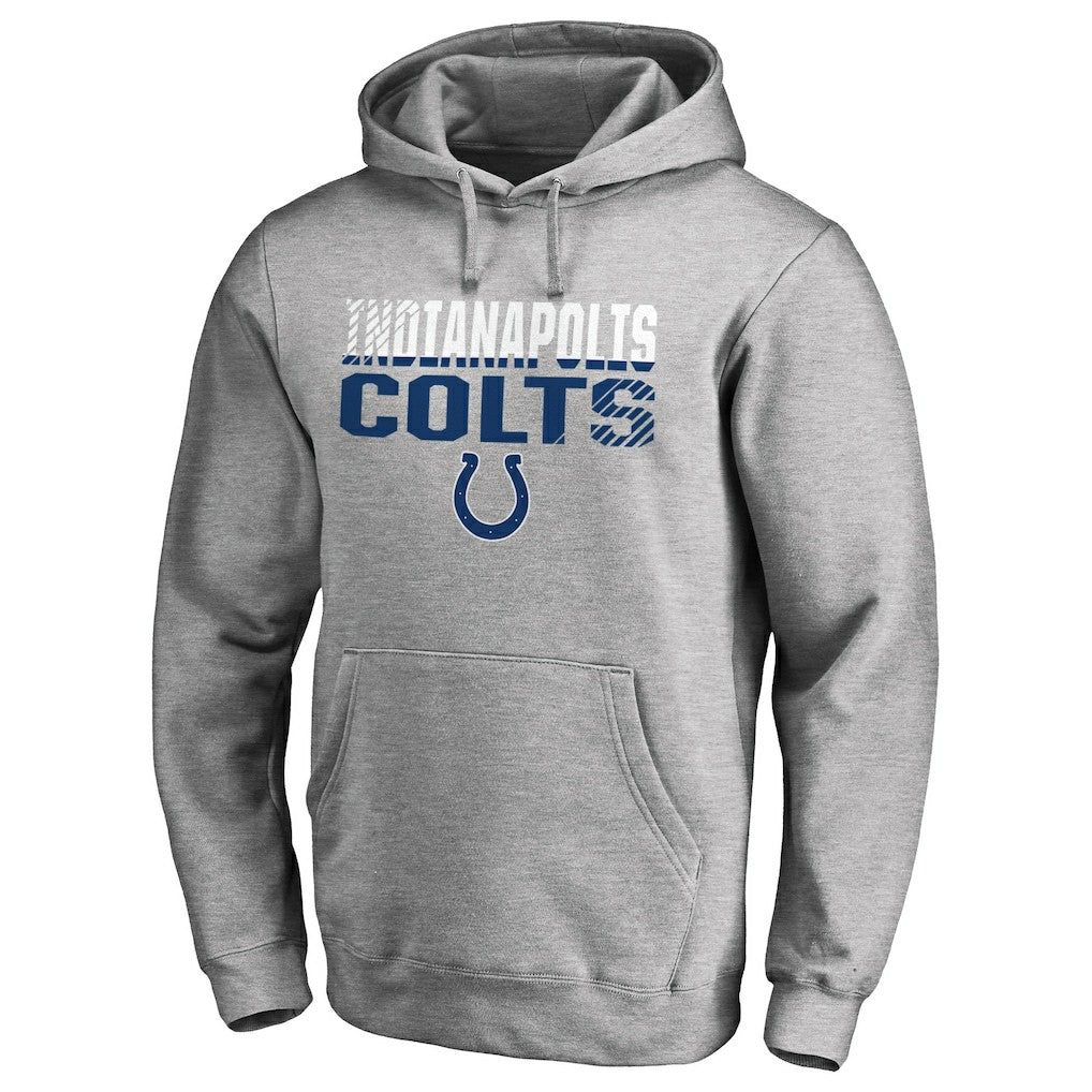 Indianapolis Colts Iconic Collection Fade Out Pullover Hoodie Ash | NFL