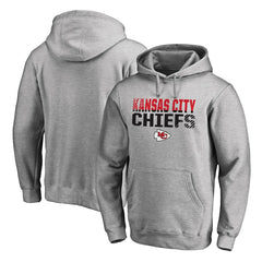Kansas City Chiefs Iconic Collection Fade Out Pullover Hoodie Ash | NFL