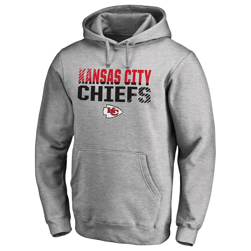 Kansas City Chiefs Iconic Collection Fade Out Pullover Hoodie Ash | NFL