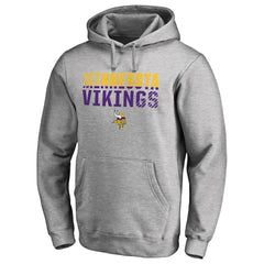 Minnesota Vikings Iconic Collection Fade Out Pullover Hoodie Ash | NFL