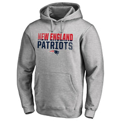 New England Patriots Iconic Collection Fade Out Pullover Hoodie Ash | NFL