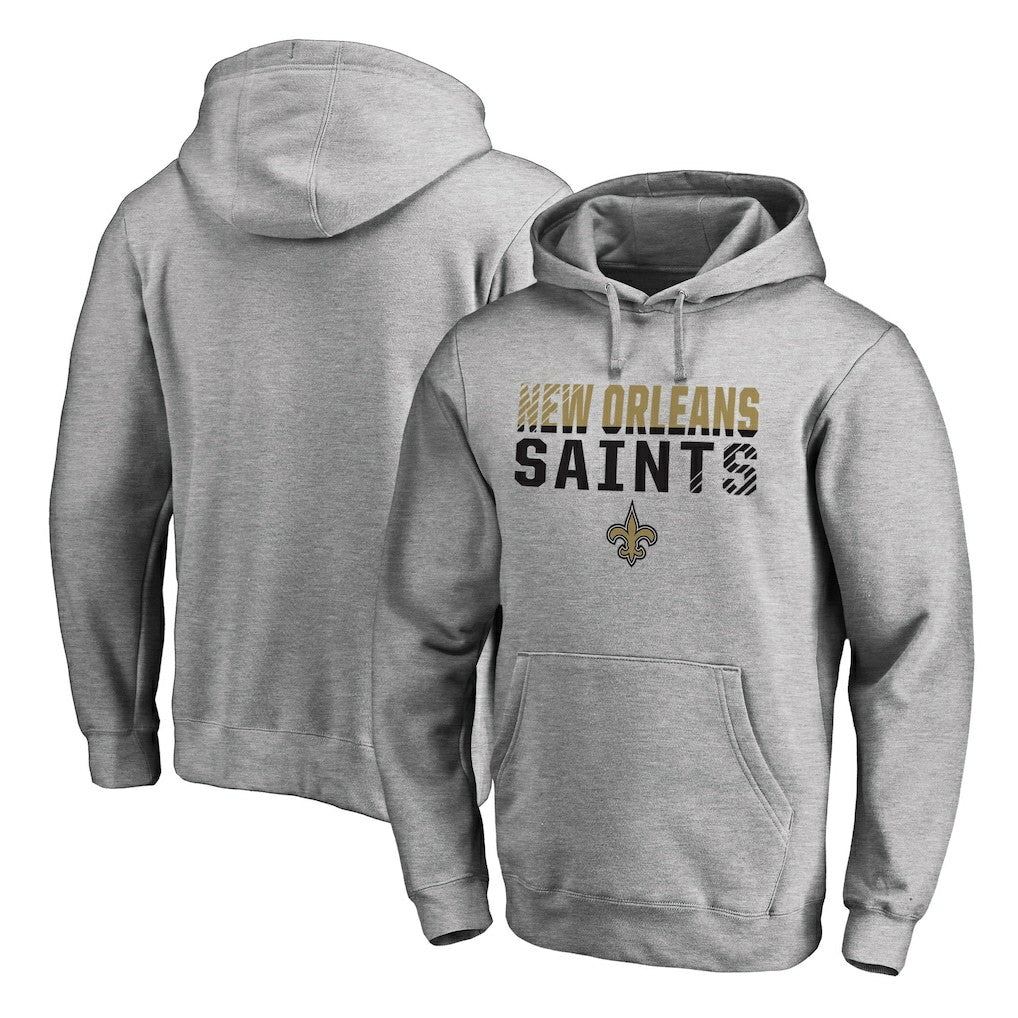 New Orleans Saints Iconic Collection Fade Out Pullover Hoodie Ash | NFL