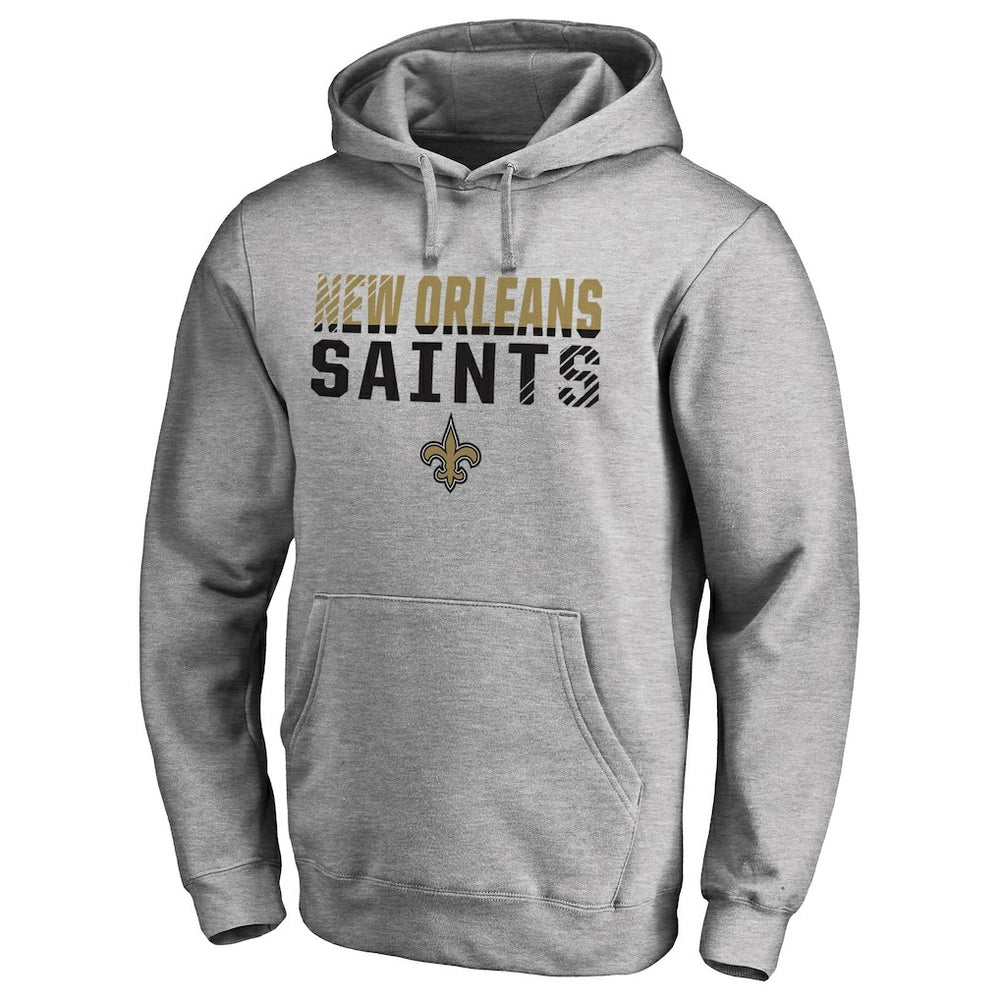 New Orleans Saints Iconic Collection Fade Out Pullover Hoodie Ash | NFL