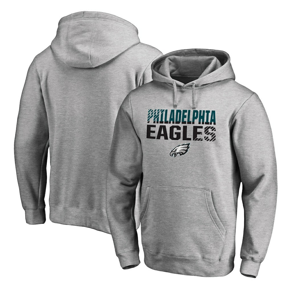Philadelphia Eagles Iconic Collection Fade Out Pullover Hoodie Ash | NFL