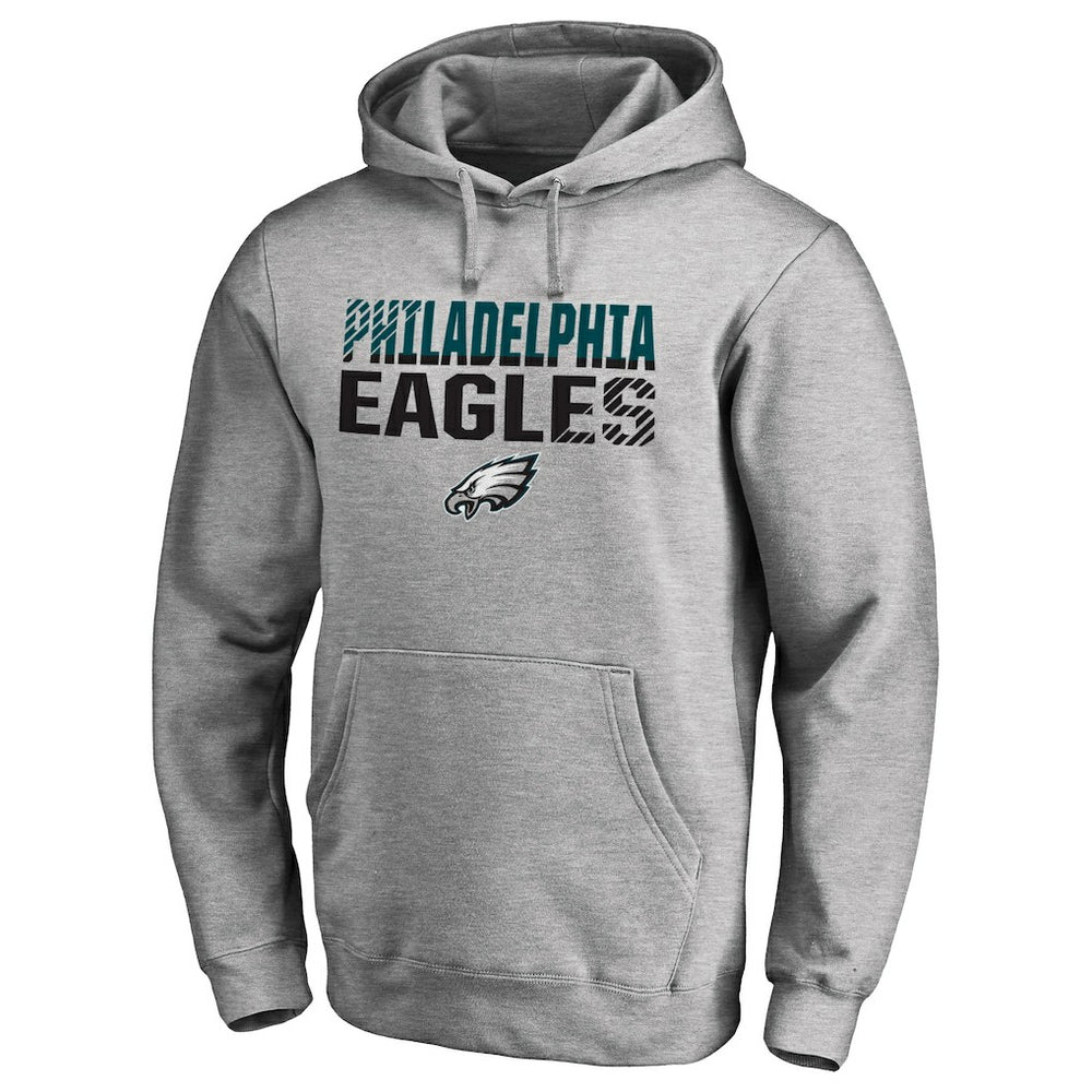 Philadelphia Eagles Iconic Collection Fade Out Pullover Hoodie Ash | NFL