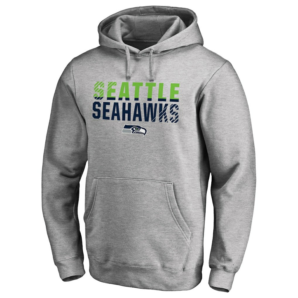 Seattle Seahawks Iconic Collection Fade Out Pullover Hoodie Ash | NFL