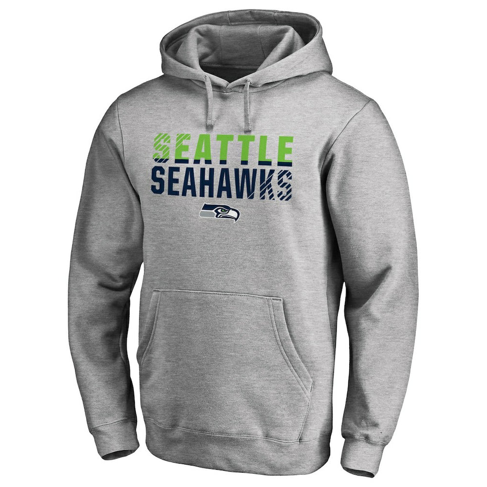 Seattle Seahawks Iconic Collection Fade Out Pullover Hoodie Ash | NFL