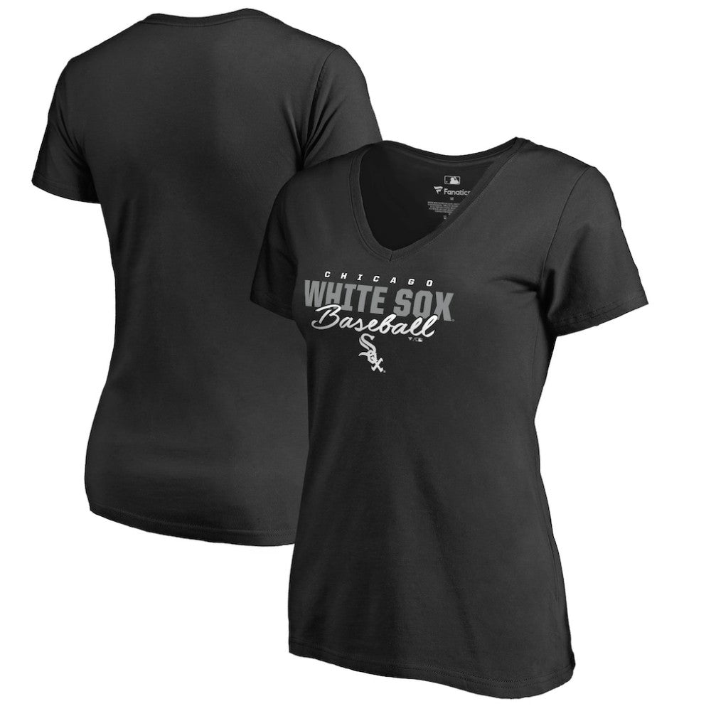 Chicago White Sox Women's Script Assist V-Neck T-Shirt - MLB