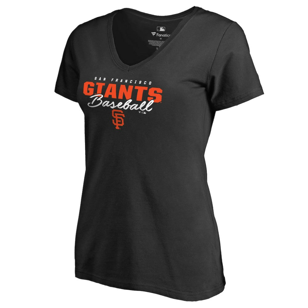 San Francisco Giants Women's Script Assist V-Neck T-Shirt - MLB