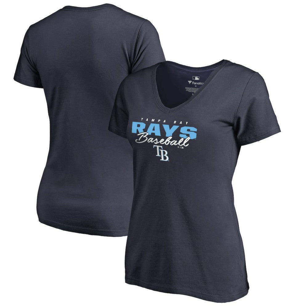 Tampa Bay Rays Women's Script Assist V-Neck T-Shirt - MLB