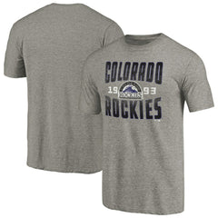 Colorado Rockies Cooperstown Collection Antique Stack Tri-Blend T-Shirt - MLB