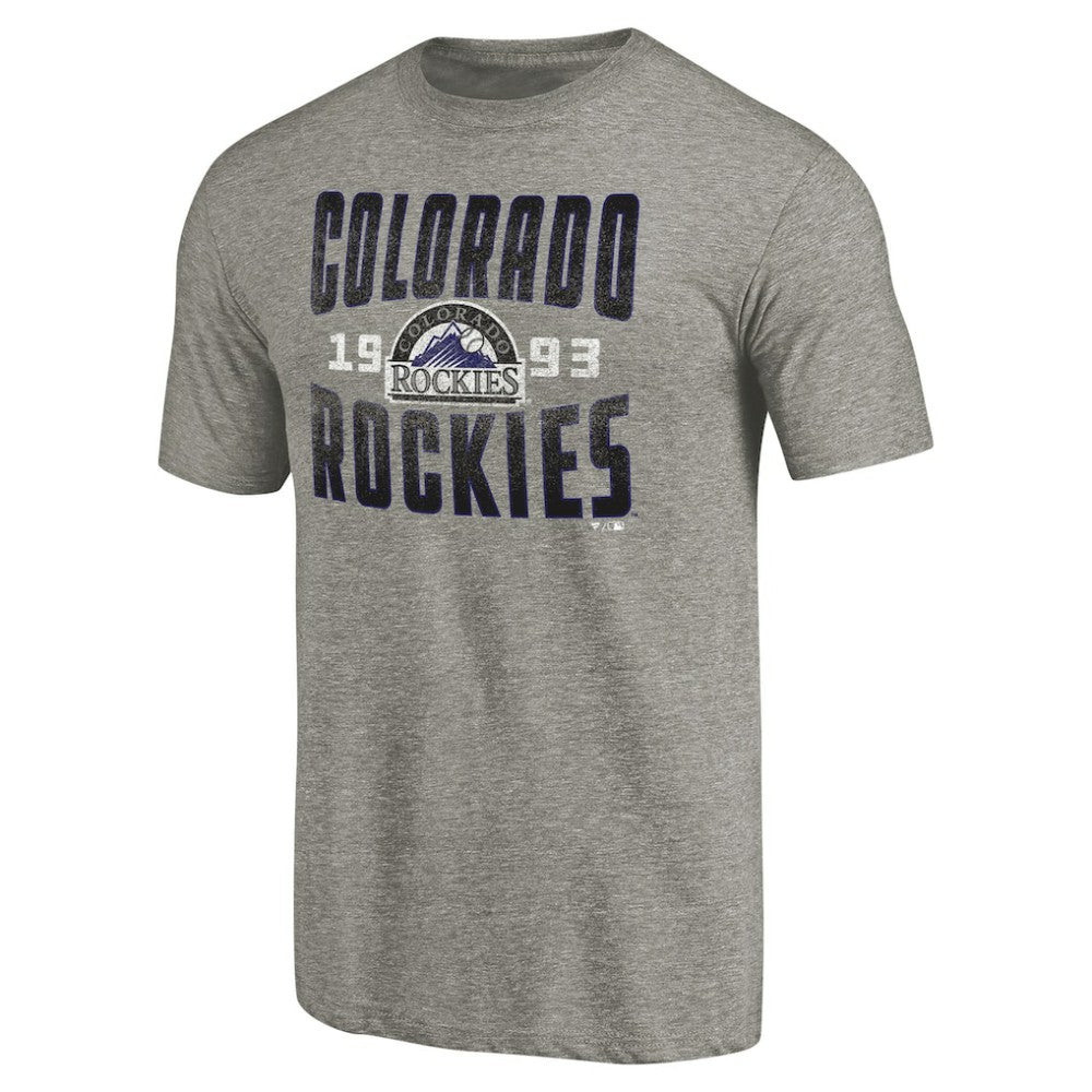 Colorado Rockies Cooperstown Collection Antique Stack Tri-Blend T-Shirt - MLB