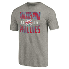 Philadelphia Phillies Cooperstown Collection Antique Stack Tri-Blend T-Shirt - MLB