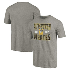 Pittsburgh Pirates Cooperstown Collection Antique Stack Tri-Blend T-Shirt - MLB