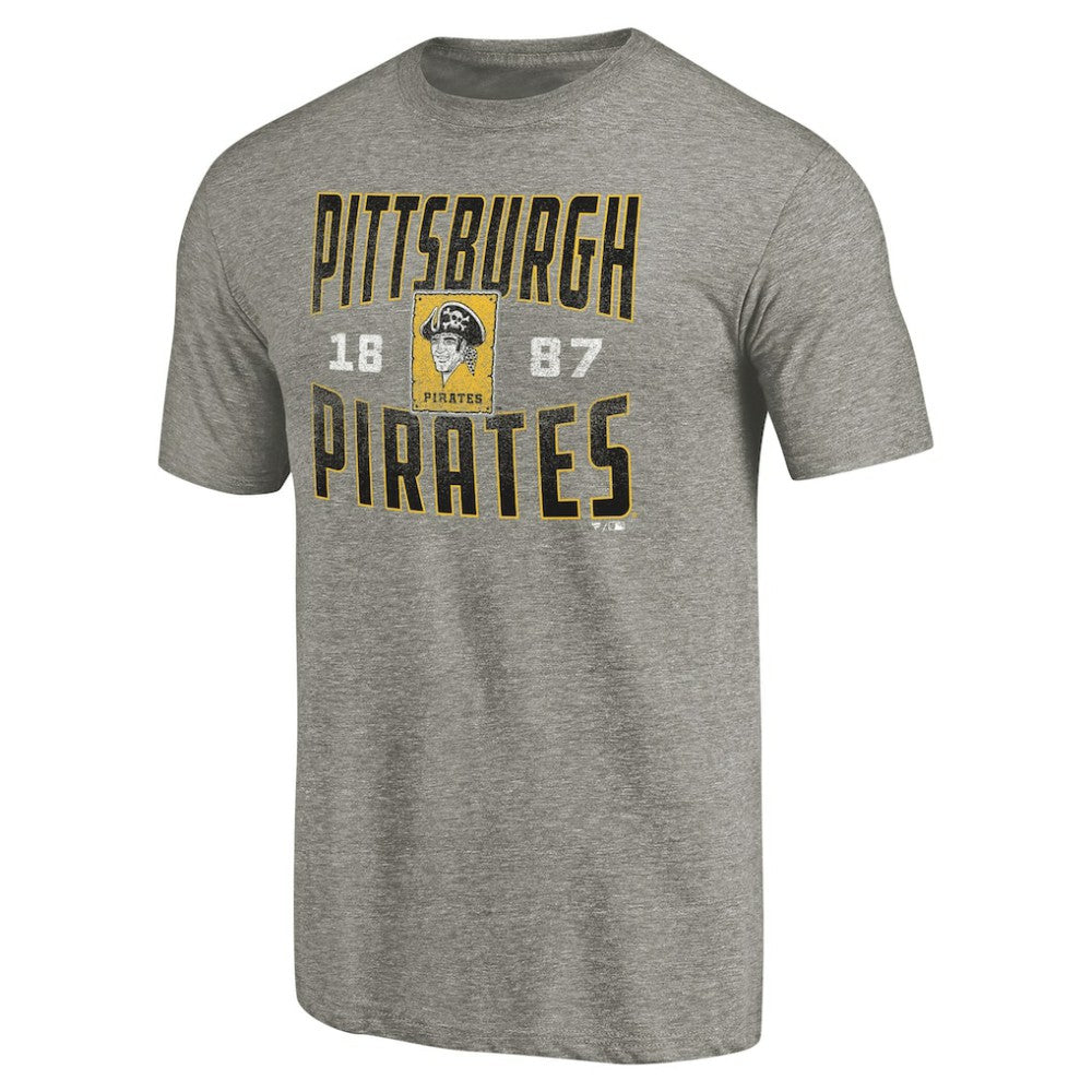 Pittsburgh Pirates Cooperstown Collection Antique Stack Tri-Blend T-Shirt - MLB