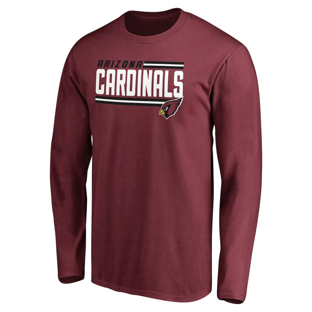 Arizona Cardinals Iconic Collection On Side Stripe Long Sleeve T-Shirt Cardinal | NFL