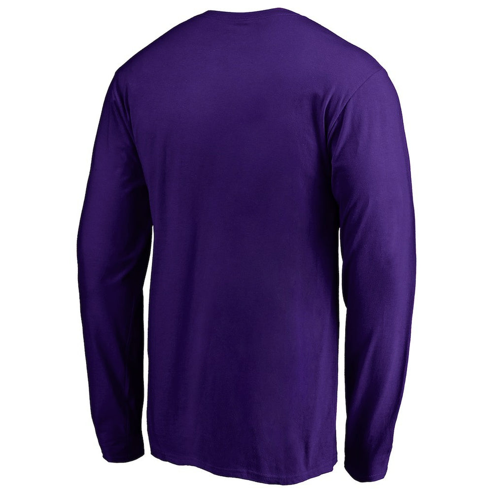 Baltimore Ravens Iconic Collection On Side Stripe Long Sleeve T-Shirt Purple | NFL