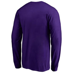 Baltimore Ravens Iconic Collection On Side Stripe Long Sleeve T-Shirt Purple | NFL