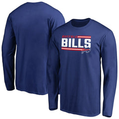 Buffalo Bills Iconic Collection On Side Stripe Long Sleeve T-Shirt Royal | NFL