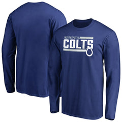 Indianapolis Colts Iconic Collection On Side Stripe Long Sleeve T-Shirt Royal | NFL