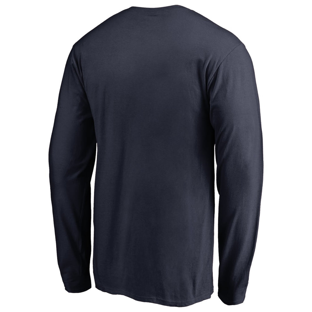 Seattle Seahawks Iconic Collection On Side Stripe Long Sleeve T-Shirt College Navy | NFL