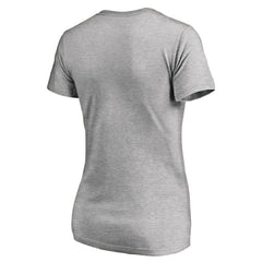 Atlanta Falcons Women's Iconic Collection On Side Stripe V-Neck T-Shirt Heather Gray | NFL