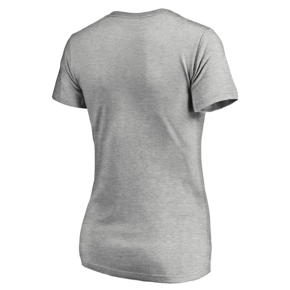 Seattle Seahawks Women's Iconic Collection On Side Stripe V-Neck T-Shirt Heather Gray | NFL
