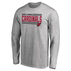 Arizona Cardinals Iconic Collection On Side Stripe Long Sleeve T-Shirt Ash | NFL