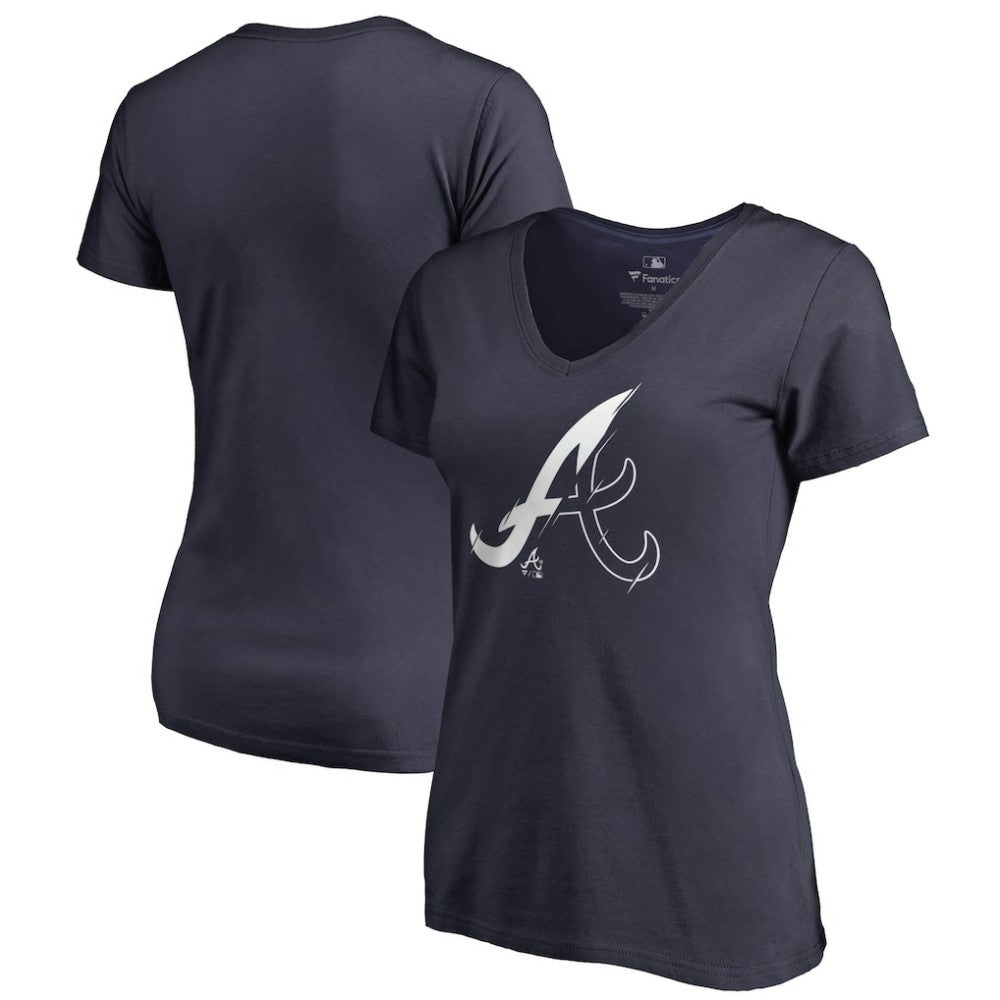 Atlanta Braves Women's X-Ray V-Neck T-Shirt - MLB