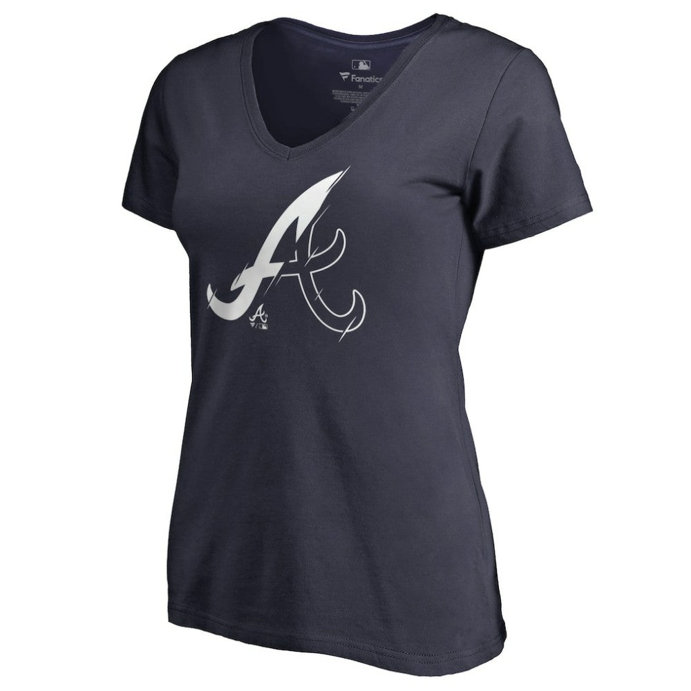 Atlanta Braves Women's X-Ray V-Neck T-Shirt - MLB