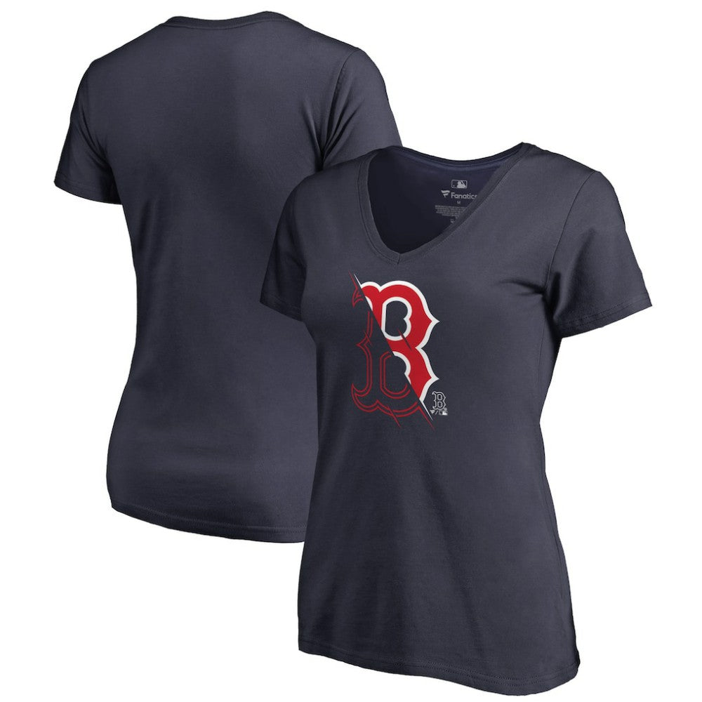 Boston Red Sox Women's X-Ray V-Neck T-Shirt - MLB