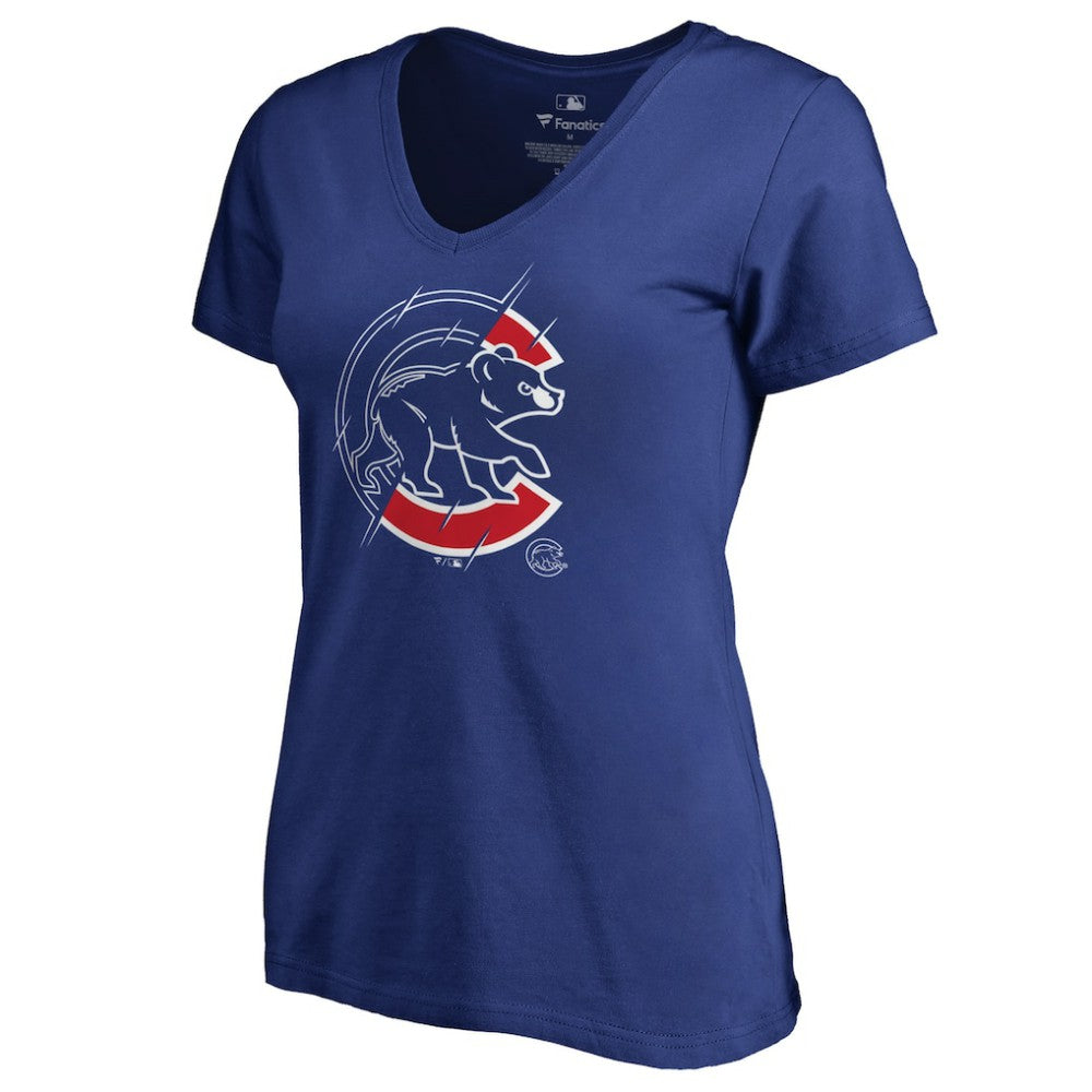Chicago Cubs Women's X-Ray V-Neck T-Shirt - MLB