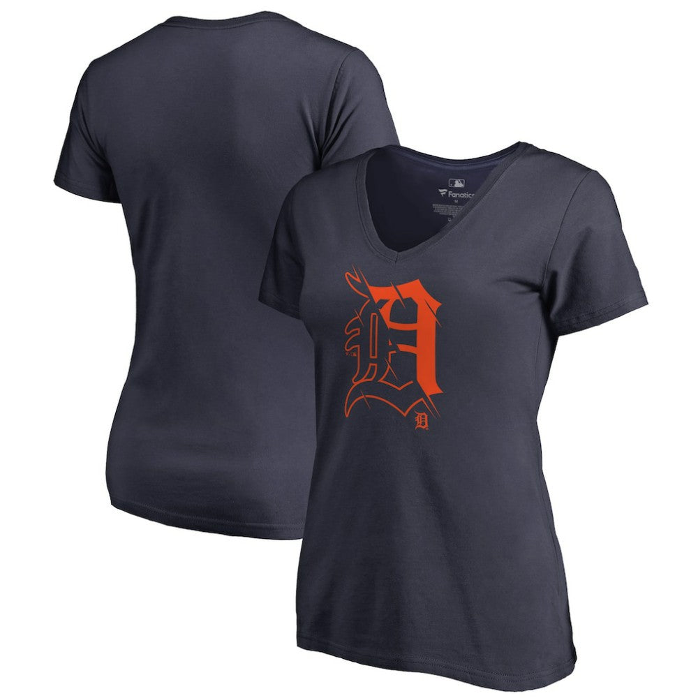 Detroit Tigers Women's X-Ray V-Neck T-Shirt - MLB