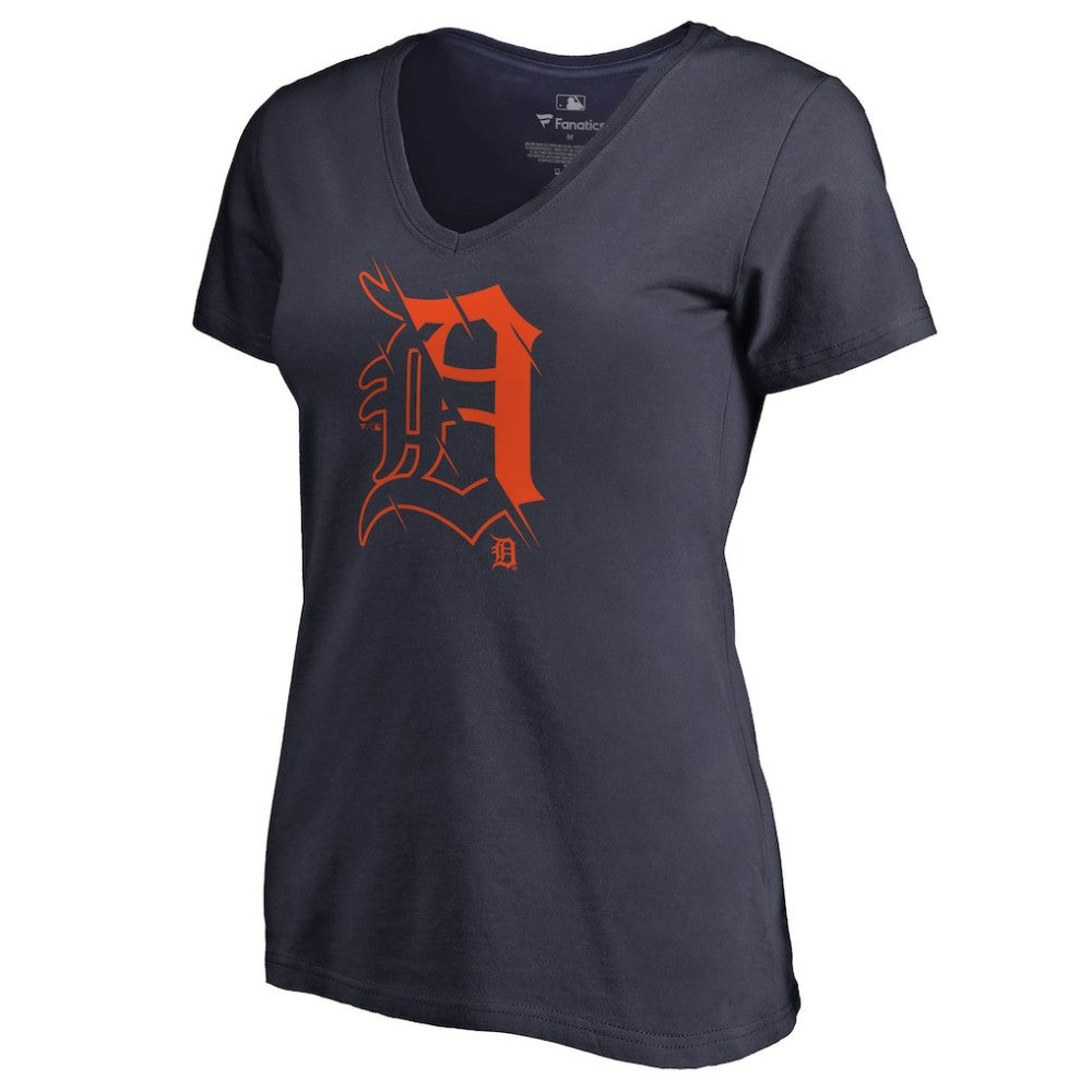 Detroit Tigers Women's X-Ray V-Neck T-Shirt - MLB