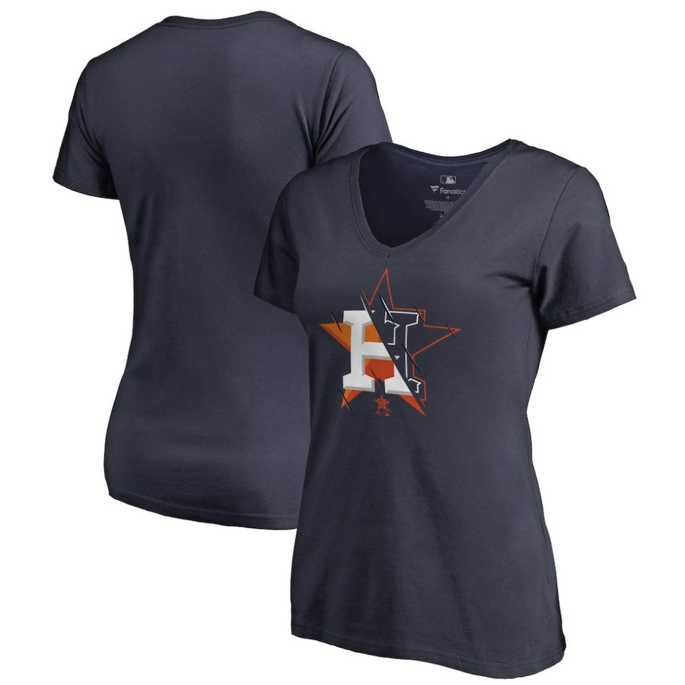 Houston Astros Women's X-Ray V-Neck T-Shirt - MLB