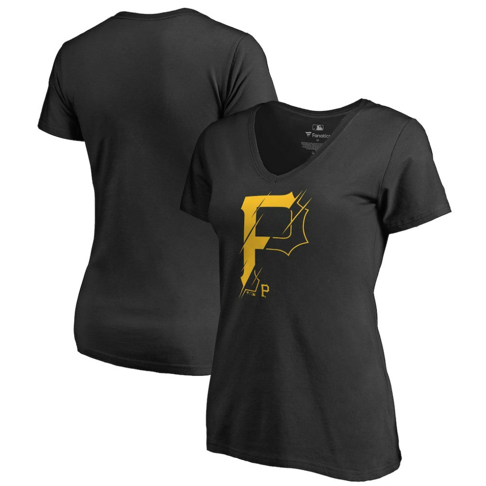Pittsburgh Pirates Women's X-Ray V-Neck T-Shirt - MLB