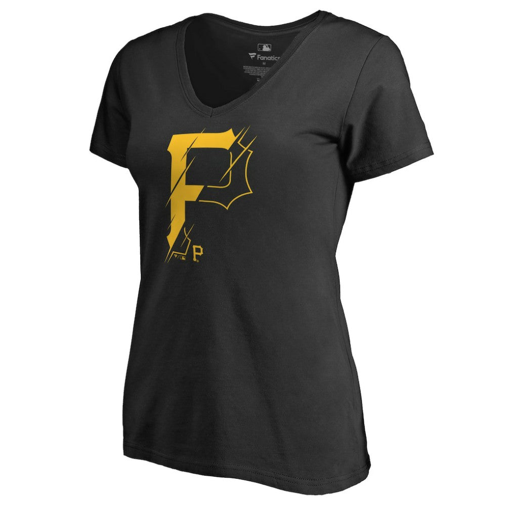 Pittsburgh Pirates Women's X-Ray V-Neck T-Shirt - MLB