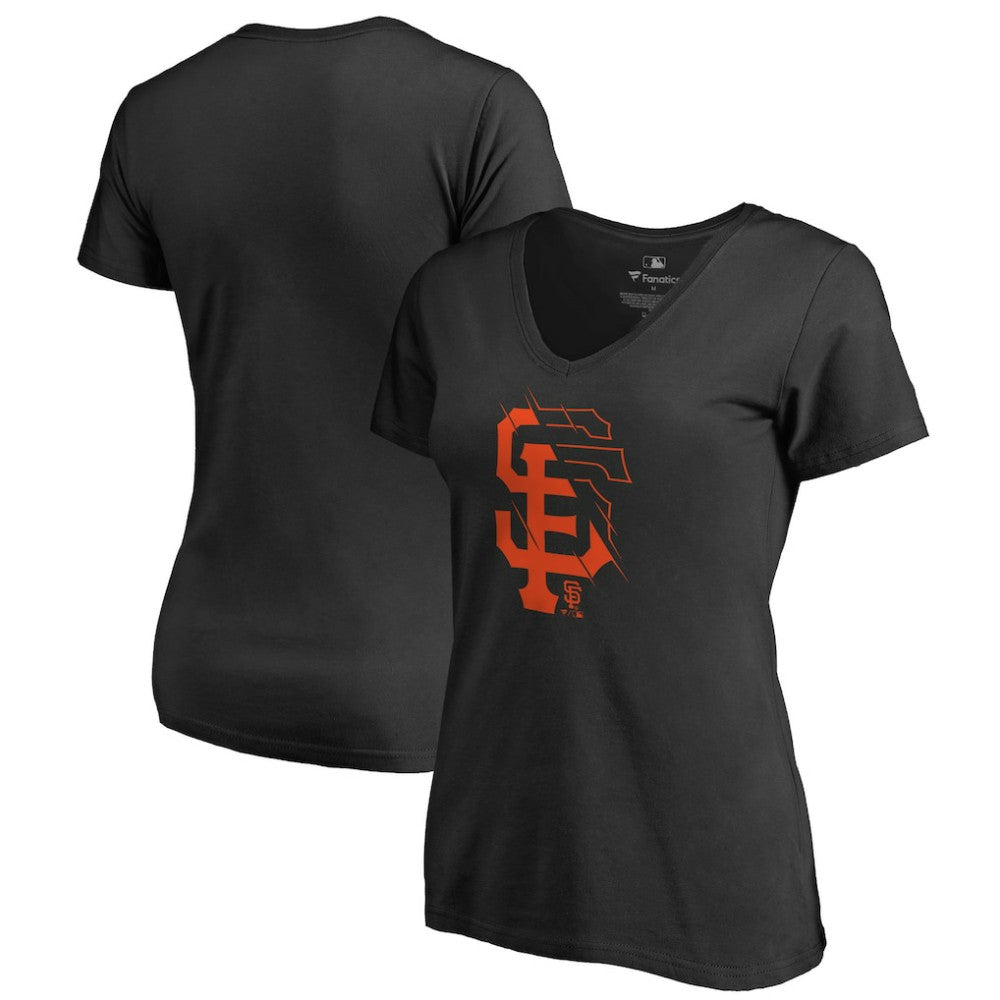 San Francisco Giants Women's X-Ray V-Neck T-Shirt - MLB