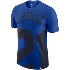 Joel Embiid Philadelphia 76ers Oversized Name & Number T-Shirt Royal - NBA