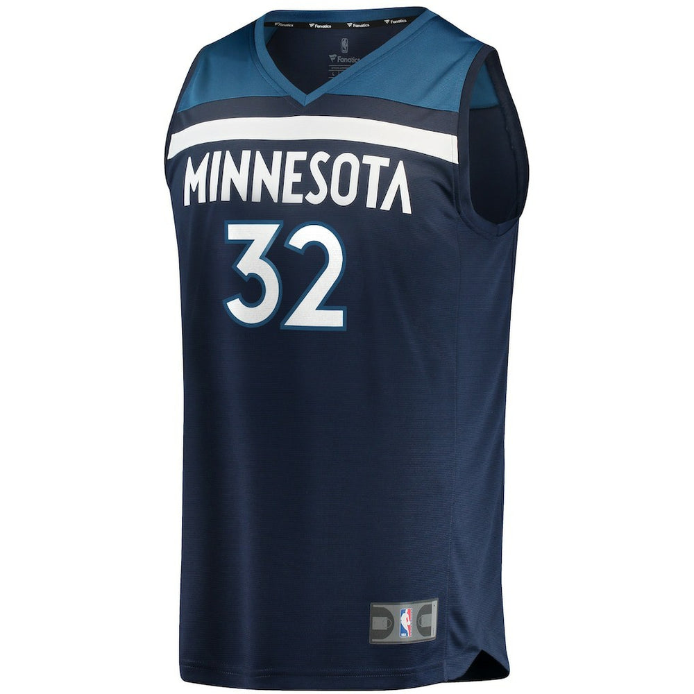 Karl-Anthony Towns Minnesota Timberwolves Fast Break Replica Player Jersey Navy Icon Edition - NBA
