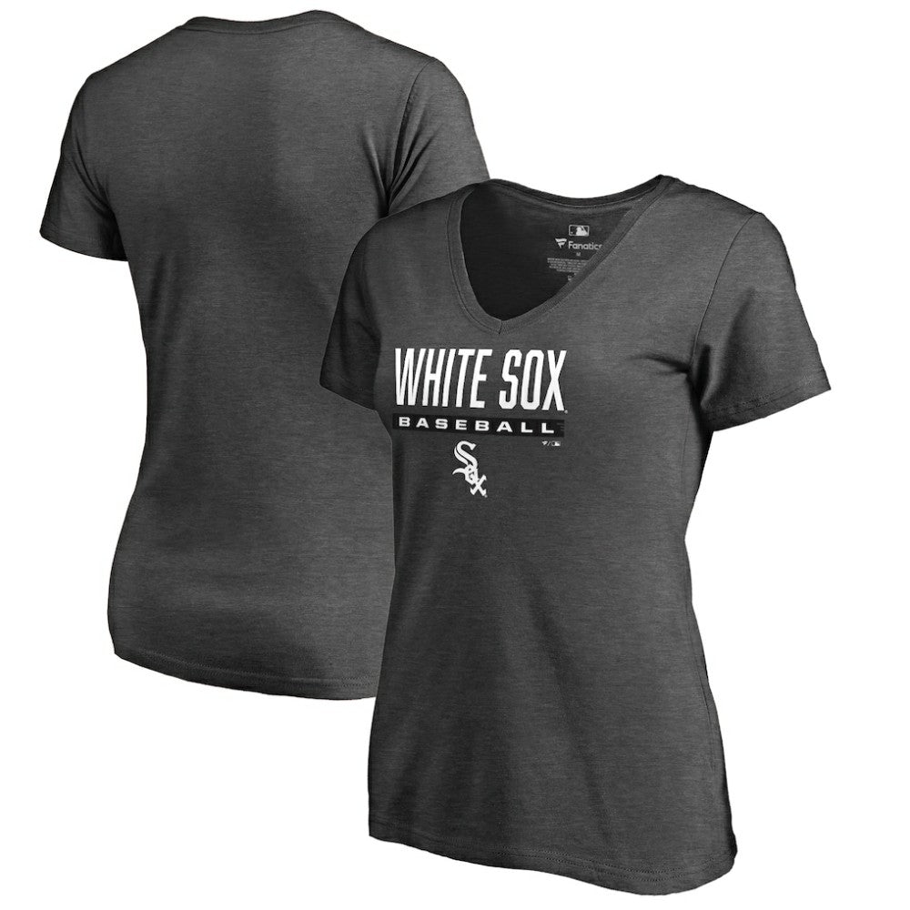 Chicago White Sox Women's Win Stripe V-Neck T-Shirt - MLB