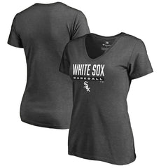 Chicago White Sox Women's Win Stripe V-Neck T-Shirt - MLB