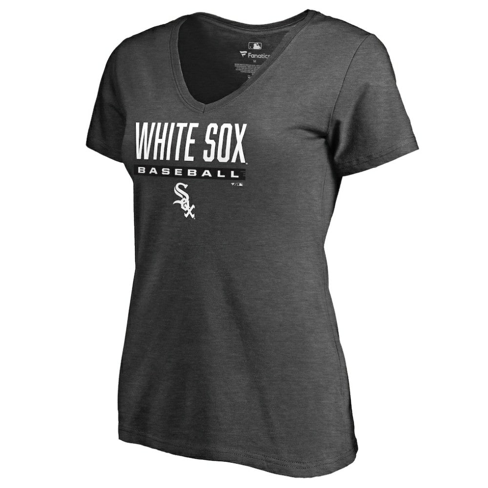Chicago White Sox Women's Win Stripe V-Neck T-Shirt - MLB