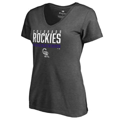 Colorado Rockies Women's Win Stripe V-Neck T-Shirt - MLB