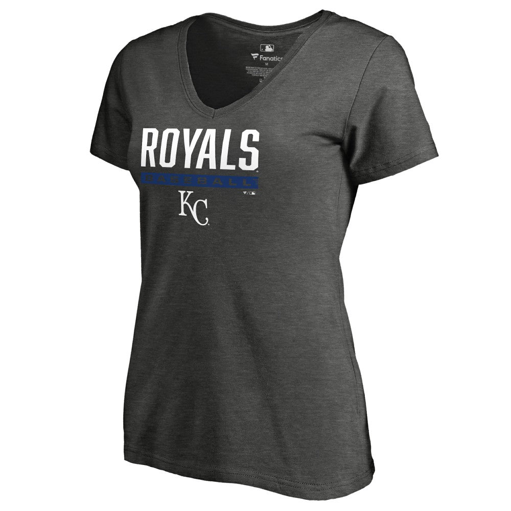 Kansas City Royals Women's Win Stripe V-Neck T-Shirt - MLB