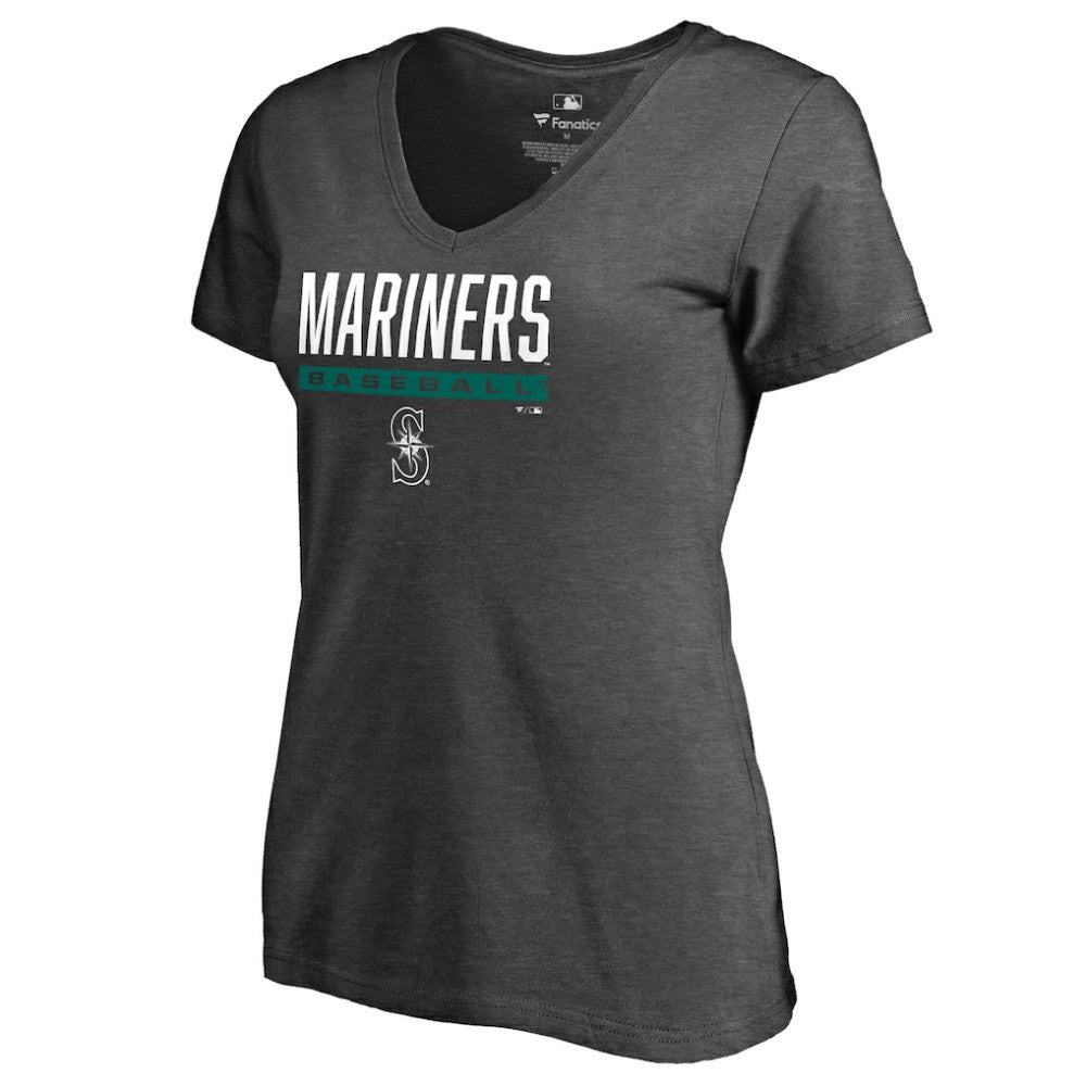 Seattle Mariners Women's Win Stripe V-Neck T-Shirt - MLB