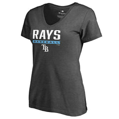 Tampa Bay Rays Women's Win Stripe V-Neck T-Shirt - MLB