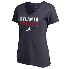 Atlanta Braves Women's Fade Out V-Neck T-Shirt - MLB