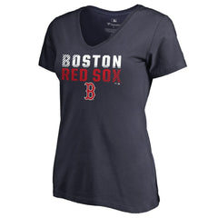 Boston Red Sox Women's Fade Out V-Neck T-Shirt - MLB