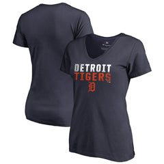 Detroit Tigers Women's Fade Out V-Neck T-Shirt - MLB